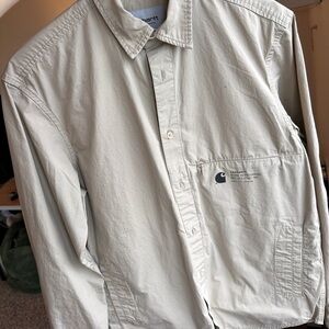 Carhartt WIP Men Spring Summer Light Beige Shirt Size S